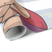 Papier Cadeau Combat de lutte (Coin rond)