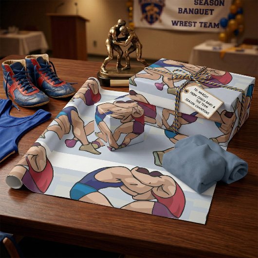 Papier Cadeau Combat de lutte