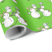Papier Cadeau Combat de neige (Coin rond)