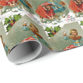 Papier Cadeau Combat de snowball (Coin rond)