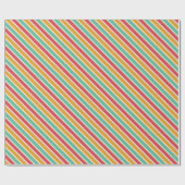 Papier Cadeau Combinaisons de couleurs dynamiques : Rayure diago (Plat)