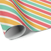 Papier Cadeau Combinaisons de couleurs dynamiques : Rayure diago (Coin rond)