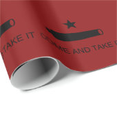 Papier Cadeau Come & Take It ! Flag de Texas State (Coin rond)