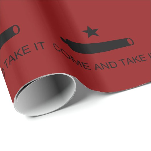 Papier Cadeau Come & Take It ! Flag de Texas State (Coin rond)