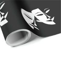 Comédie Tragédie Masque de théâtre noir et blanc