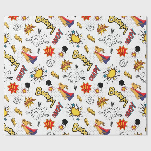 Papier Cadeau Comic Pattern  (Plat)