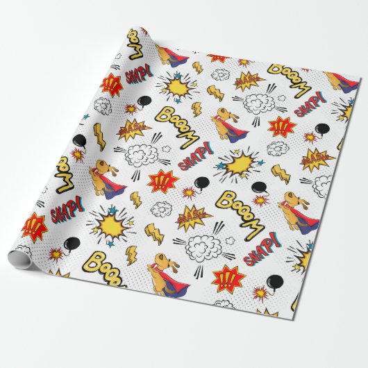 Papier Cadeau Comic Pattern (Déroulé)