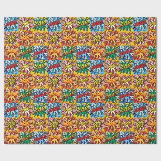 Papier Cadeau Comics Book Pop Art (Plat)