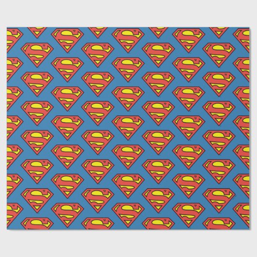 Papier Cadeau Comics DC | Superman | Logo classique (Plat)