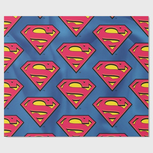 Papier Cadeau Comics DC | Superman | Logo classique (Plat)