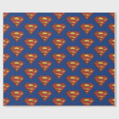 Papier Cadeau Comics DC | Superman | Logo noir Grunge (Plat)