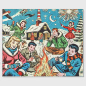 Papier Cadeau Comics rétros (Plat)