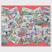 Papier cadeau | Comique | Caricatures (Plat)