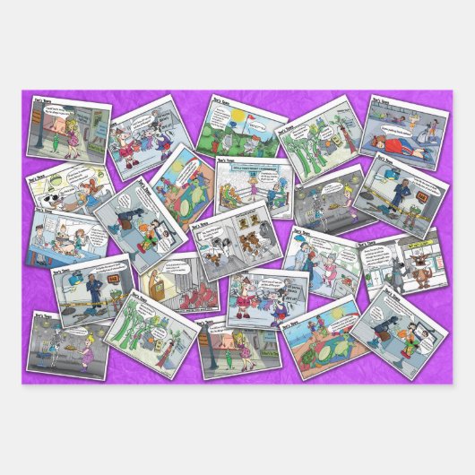 Papier cadeau | Comique | Caricatures (Devant 2)