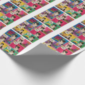 Papier Cadeau Comique Chien Paix Et Snacks (Coin)