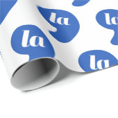 Papier Cadeau Comma La - Kamala Blue (Coin rond)