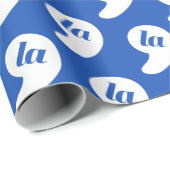 Papier Cadeau Comma La - Kamala Blue (Coin rond)