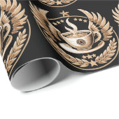 Papier Cadeau Commandant du café (Coin rond)