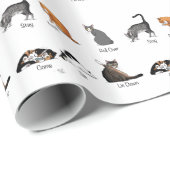 Papier Cadeau Commandes Cat (Coin rond)