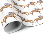 Papier Cadeau Comme le papier d'emballage de course de chevaux (Coin rond)