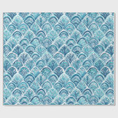 Papier Cadeau COMME un motif nautique d'échelles de poissons de (Plat)