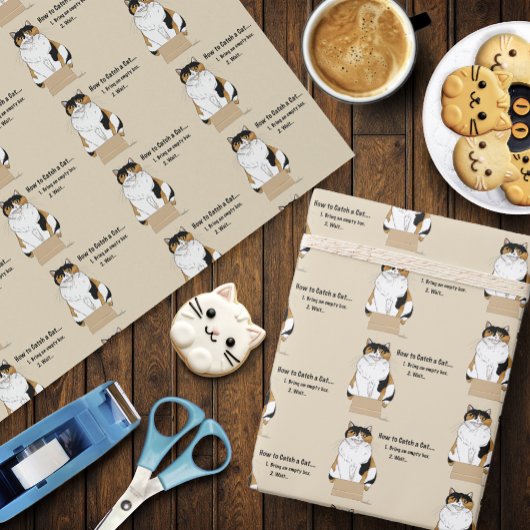 Papier Cadeau Comment attraper un chat