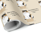 Papier Cadeau Comment attraper un chat (Coin rond)