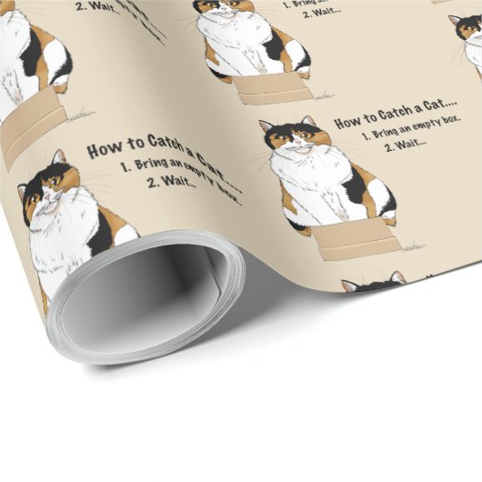 Papier Cadeau Comment attraper un chat (Coin rond)