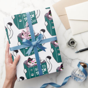 Papier Cadeau Comment former votre chat drôle humain avec lunett