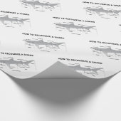 Papier Cadeau Comment identifier un requin (humour de biologie) (Coin)