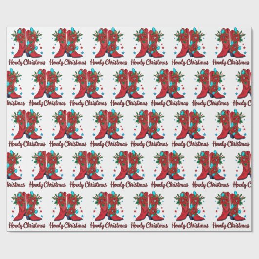 Papier Cadeau Comment les bottes de Noël (Plat)