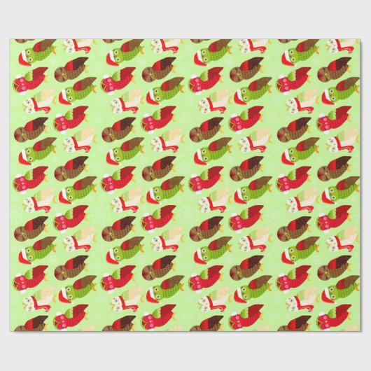 Papier Cadeau Comment maintenant Chouettes de vacances enrobage  (Plat)