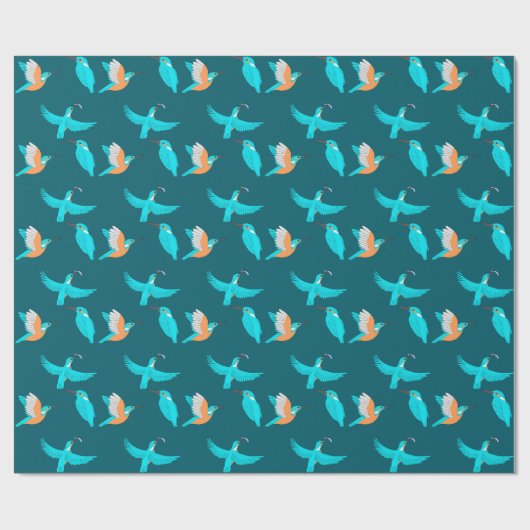 Papier Cadeau Common Kingfishers (Plat)