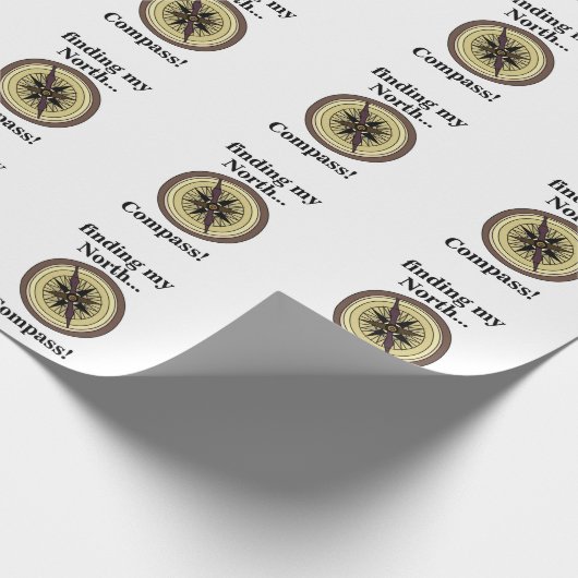 Papier Cadeau Compass Instrument Navigation Direction Funny (Coin)