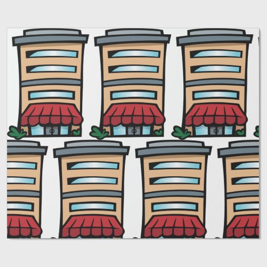 Papier Cadeau Complexe de construction (Plat)