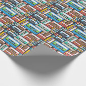 Papier Cadeau Composition Abstraite des cassettes compactes (Coin)