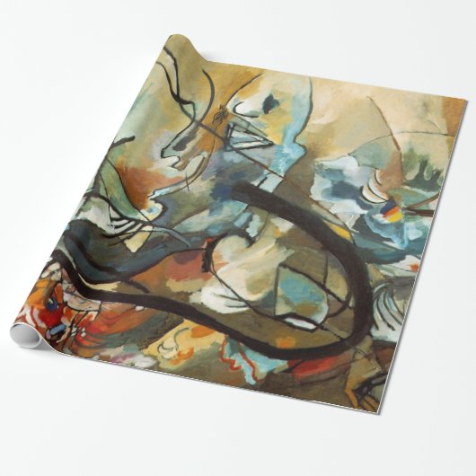 Papier Cadeau Composition Abstraite Kandinsky (Déroulé)