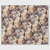 PAPIER CADEAU COMPOSITION AVEC DES ANIMAUX, CHEVAUX D'ÉLEVAGE, C (Plat)