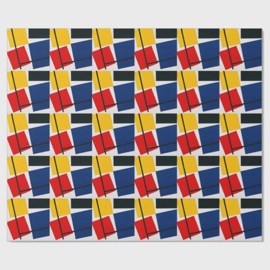 Papier Cadeau Composition Contre-Composition Simultanée (Plat)