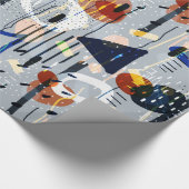 Papier Cadeau Composition de collage de formes géométriques colo (Coin)