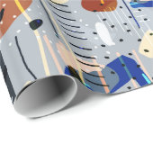 Papier Cadeau Composition de collage de formes géométriques colo (Coin rond)