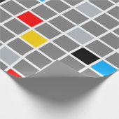 Papier Cadeau Composition de la mosaïque rétro minimale de Stijl (Coin)