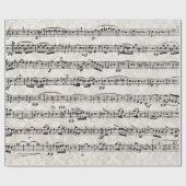 Papier Cadeau Composition De Musique Sur Damask (Plat)