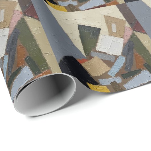 Papier Cadeau Composition d'œuvre d'art abstraite (Coin rond)