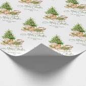 Papier Cadeau Composition élégante d'arbre de Noël bohème (Coin)