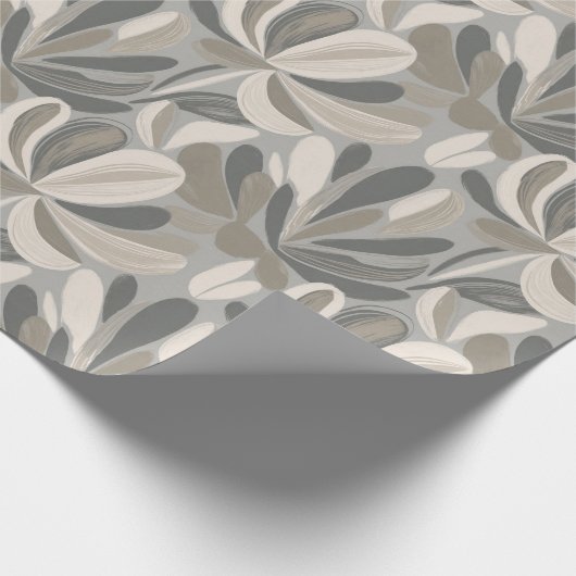Papier Cadeau Composition florale abstraite à la gouache (Coin)
