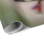 Papier Cadeau Composition Florale Des Fleurs Japonaises D'Aprico (Coin rond)