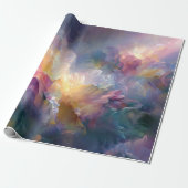 Papier Cadeau Composition florale pastel abstraite lumineuse (Déroulé)