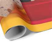 Papier Cadeau Composition géométrique colorée abstraite (Coin rond)