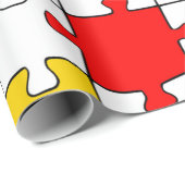 Papier Cadeau Composition minimale de la couleur du puzzle de St (Coin rond)